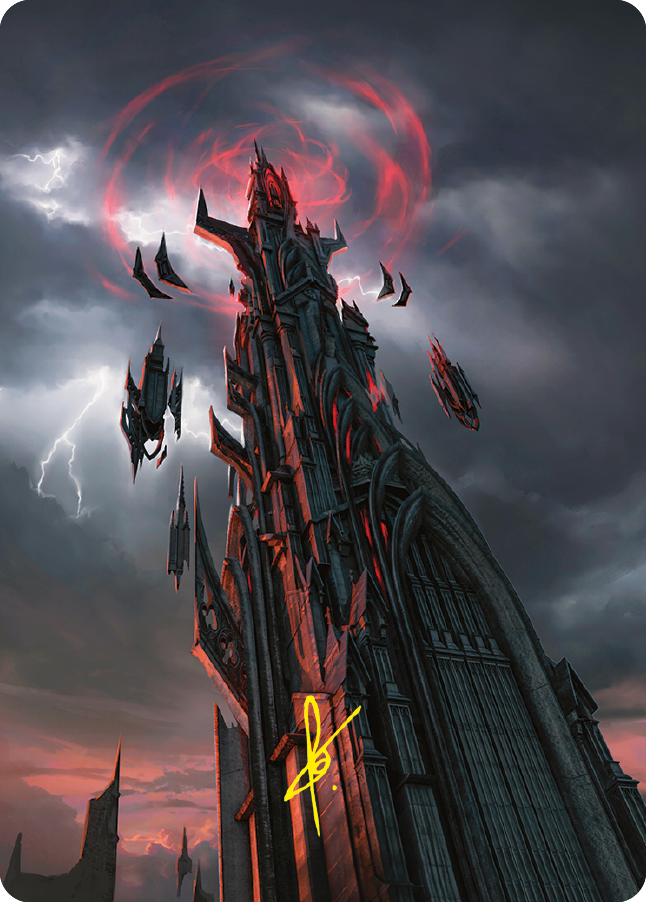 Barad-dur Art Card (Gold-Stamped Signature) [The Lord of the Rings: Tales of Middle-earth Art Series] | Game Master's Emporium (The New GME)