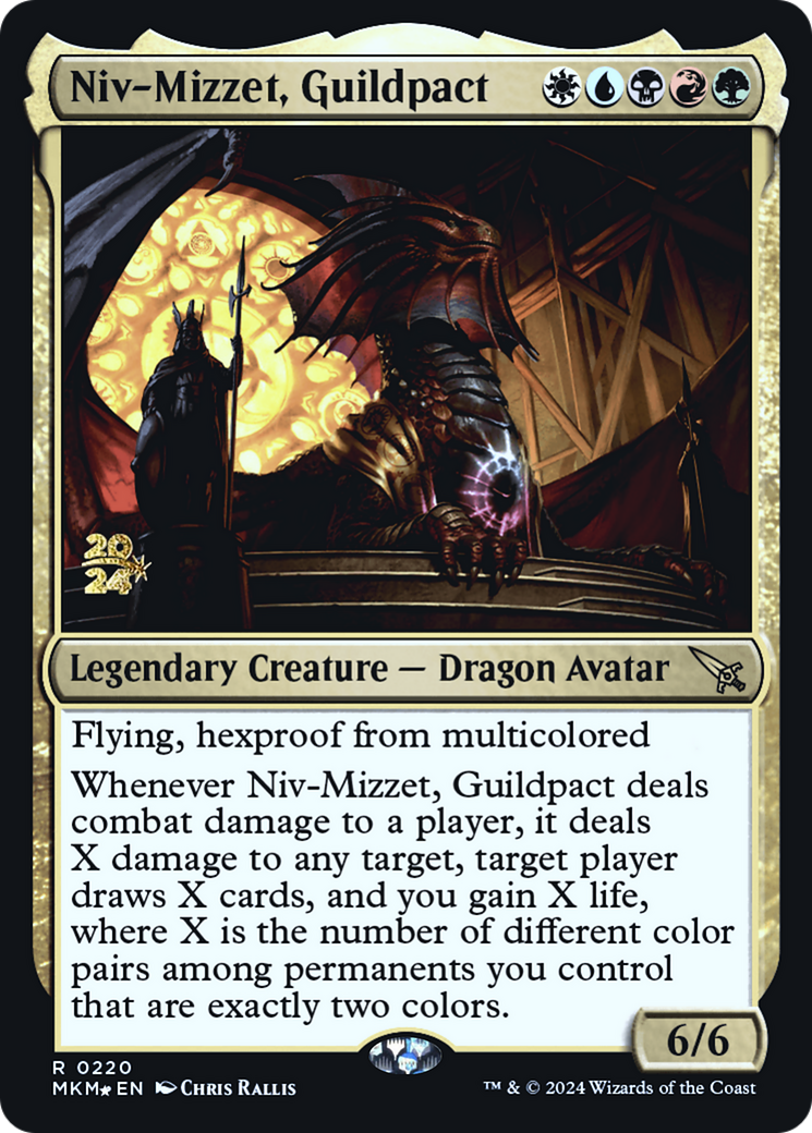 Niv-Mizzet, Guildpact [Murders at Karlov Manor Prerelease Promos] | Game Master's Emporium (The New GME)