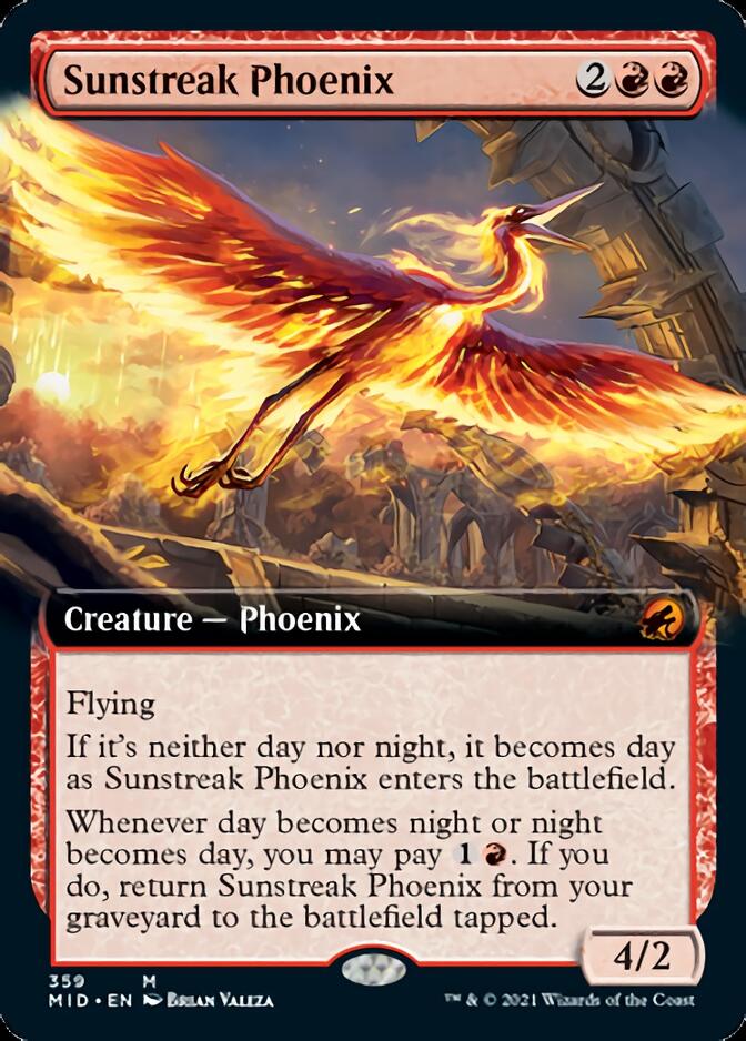 Sunstreak Phoenix (Extended Art) [Innistrad: Midnight Hunt] | Game Master's Emporium (The New GME)