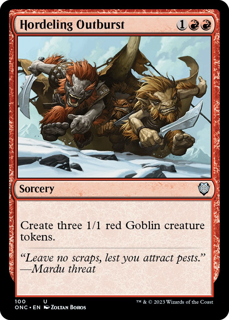 Hordeling Outburst [Phyrexia: All Will Be One Commander] | Game Master's Emporium (The New GME)