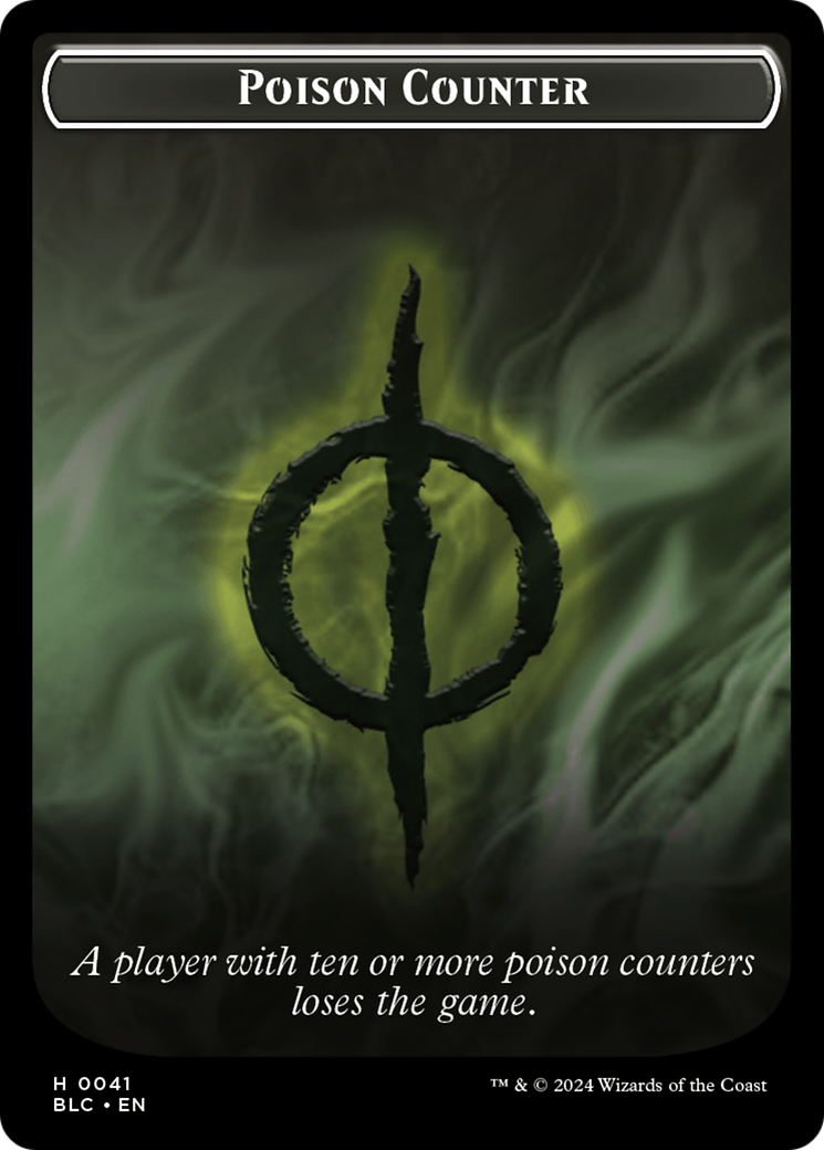 Rabbit // Poison Counter Double-Sided Token [Bloomburrow Commander Tokens] | Game Master's Emporium (The New GME)