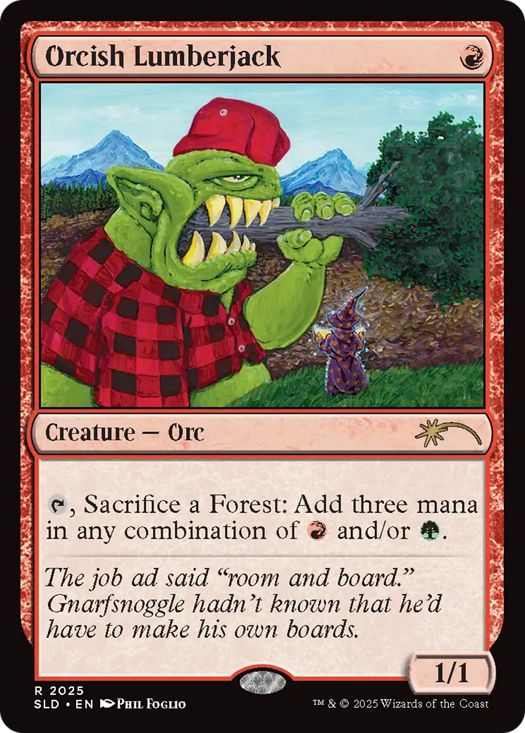 Orcish Lumberjack (2025) (Rainbow Foil) [Secret Lair Drop Series] | Game Master's Emporium (The New GME)