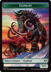 Elephant // Treasure Double-Sided Token [Tarkir: Dragonstorm Tokens] | Game Master's Emporium (The New GME)