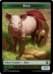Boar (Ripple Foil) // Forest Dryad Double-Sided Token [Modern Horizons 3 Commander Tokens] | Game Master's Emporium (The New GME)