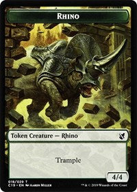 Rhino // Egg Double-Sided Token [Commander 2019 Tokens] | Game Master's Emporium (The New GME)