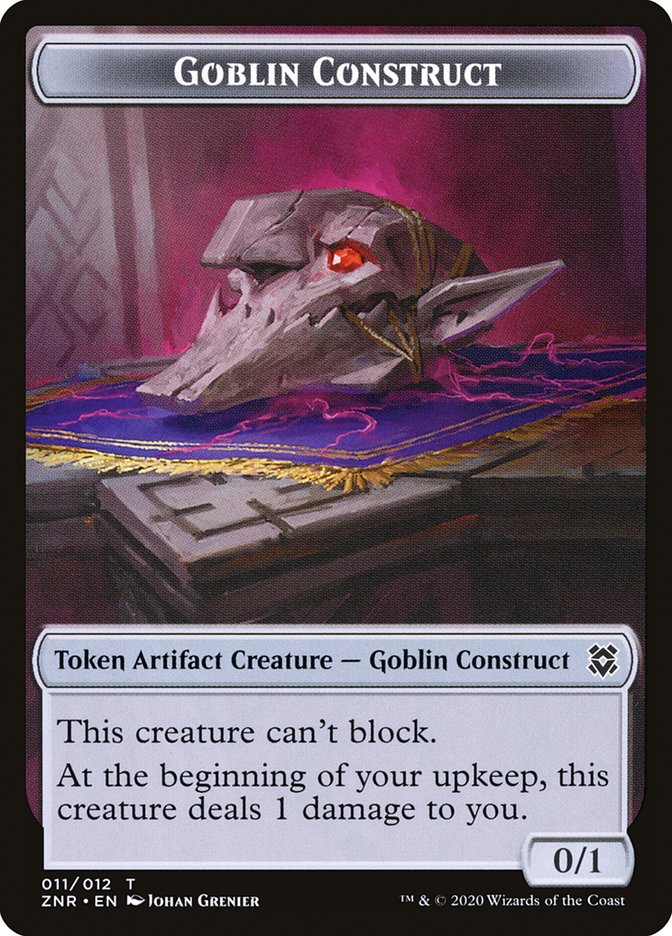 Angel Warrior // Goblin Construct Double-Sided Token [Zendikar Rising Tokens] | Game Master's Emporium (The New GME)