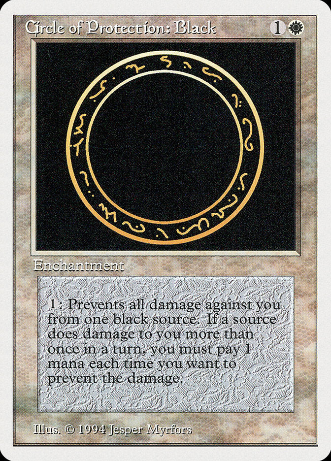 Circle of Protection: Black [Summer Magic / Edgar] | Game Master's Emporium (The New GME)