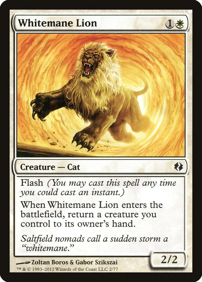 Whitemane Lion [Duel Decks: Venser vs. Koth] | Game Master's Emporium (The New GME)