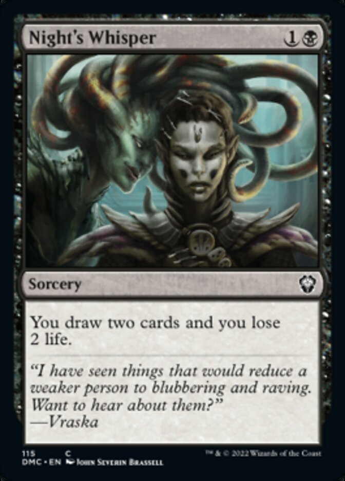 Night's Whisper [Dominaria United Commander] | Game Master's Emporium (The New GME)