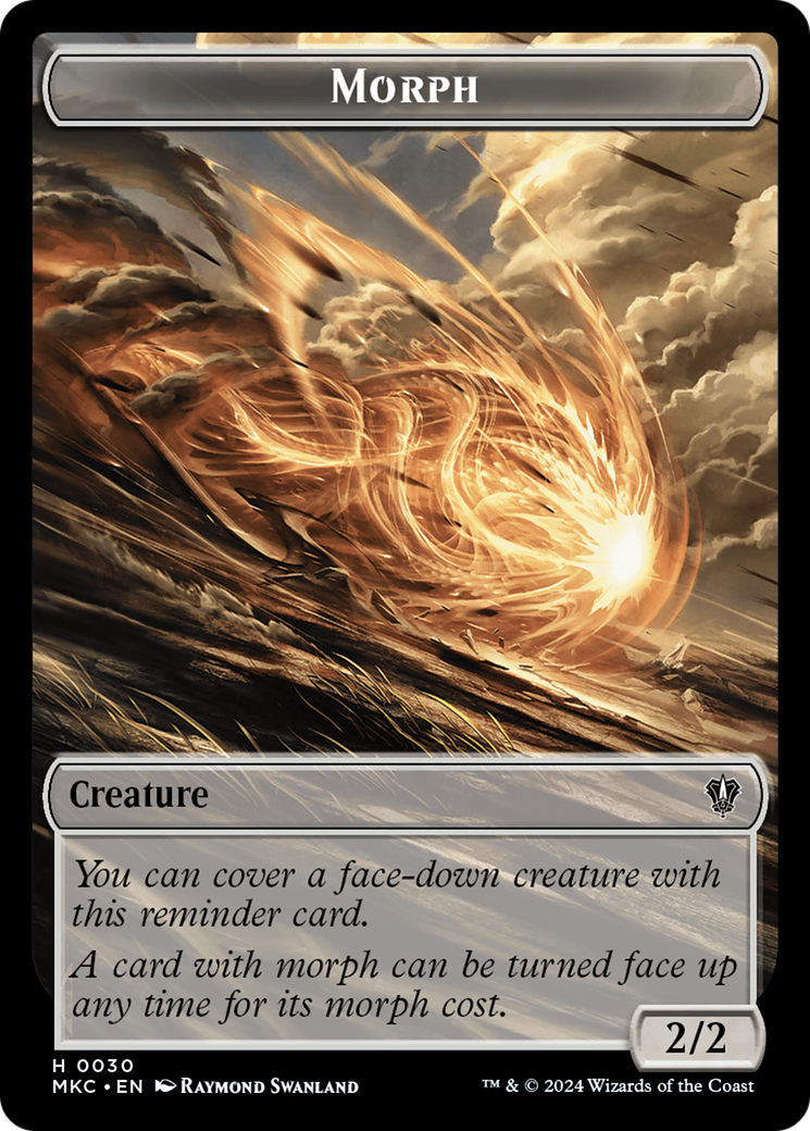 Saproling // Morph Double-Sided Token [Murders at Karlov Manor Commander Tokens] | Game Master's Emporium (The New GME)
