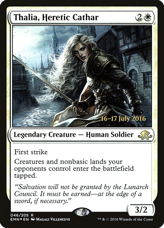 Thalia, Heretic Cathar [Eldritch Moon Prerelease Promos] | Game Master's Emporium (The New GME)