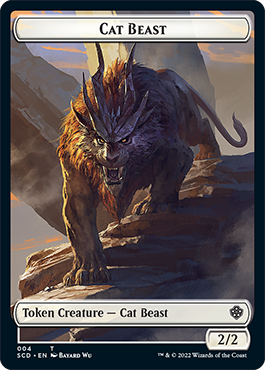 Elf Warrior // Cat Beast Double-Sided Token [Starter Commander Decks] | Game Master's Emporium (The New GME)