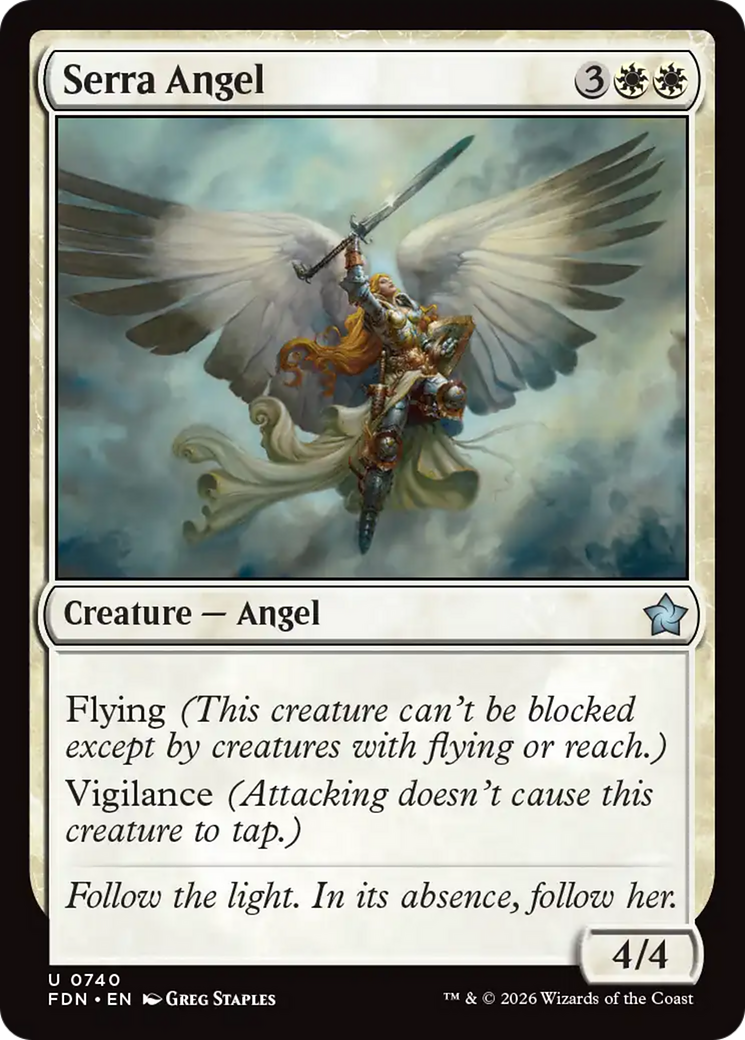 Serra Angel (0740) [Foundations] | Game Master's Emporium (The New GME)