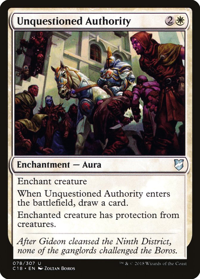 Unquestioned Authority [Commander 2018] | Game Master's Emporium (The New GME)