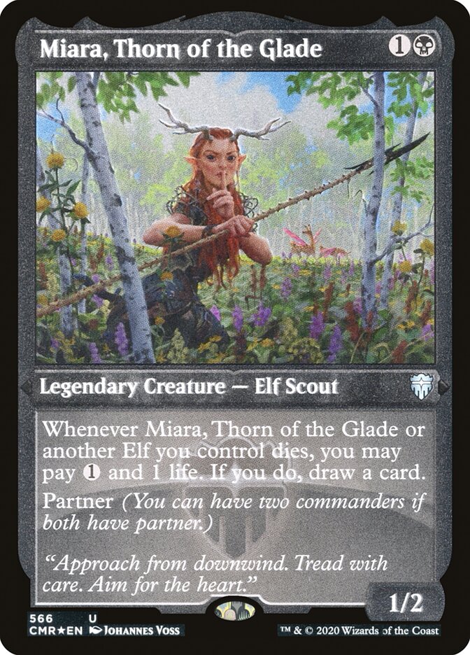 Miara, Thorn of the Glade (Etched) [Commander Legends] | Game Master's Emporium (The New GME)