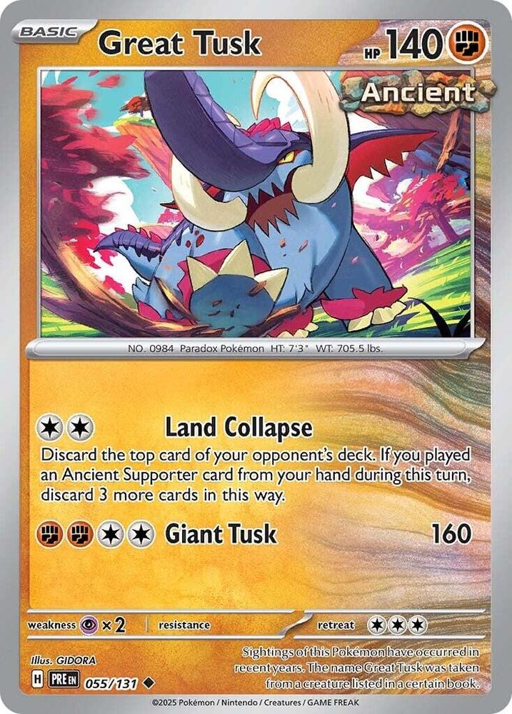 Great Tusk (055/131) [Scarlet & Violet: Prismatic Evolutions] | Game Master's Emporium (The New GME)