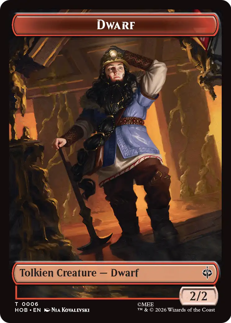 Human Soldier // Dwarf Double-Sided Token [The Hobbit Tokens] | Game Master's Emporium (The New GME)