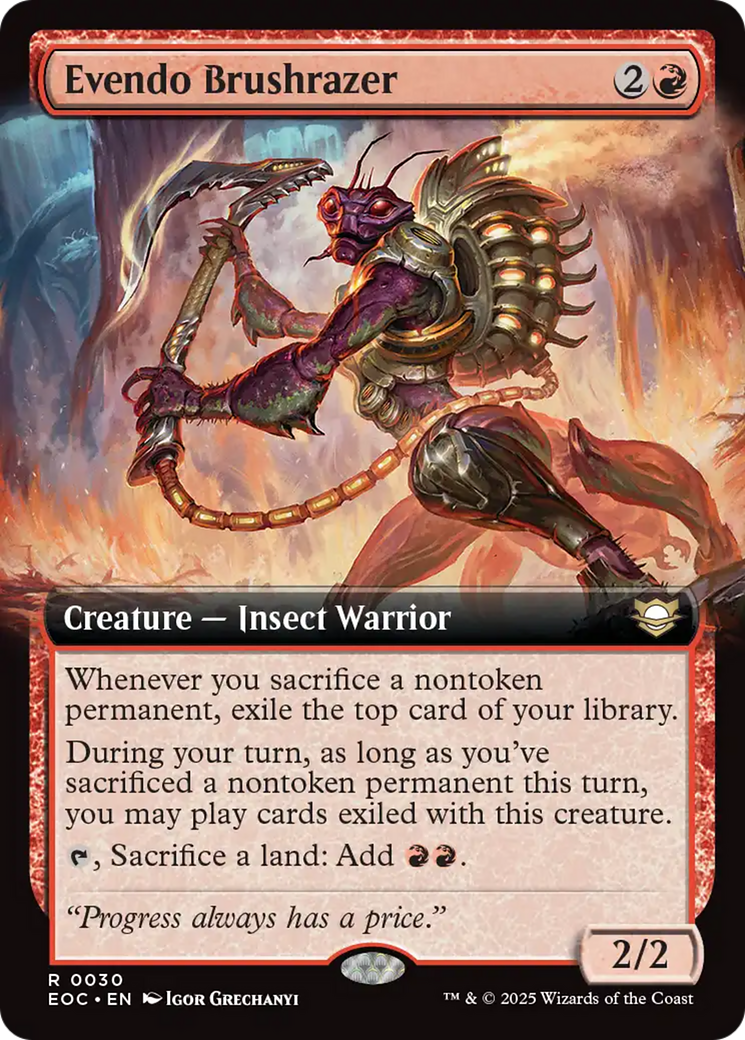 Evendo Brushrazer (Extended Art) [Edge of Eternities Commander] | Game Master's Emporium (The New GME)
