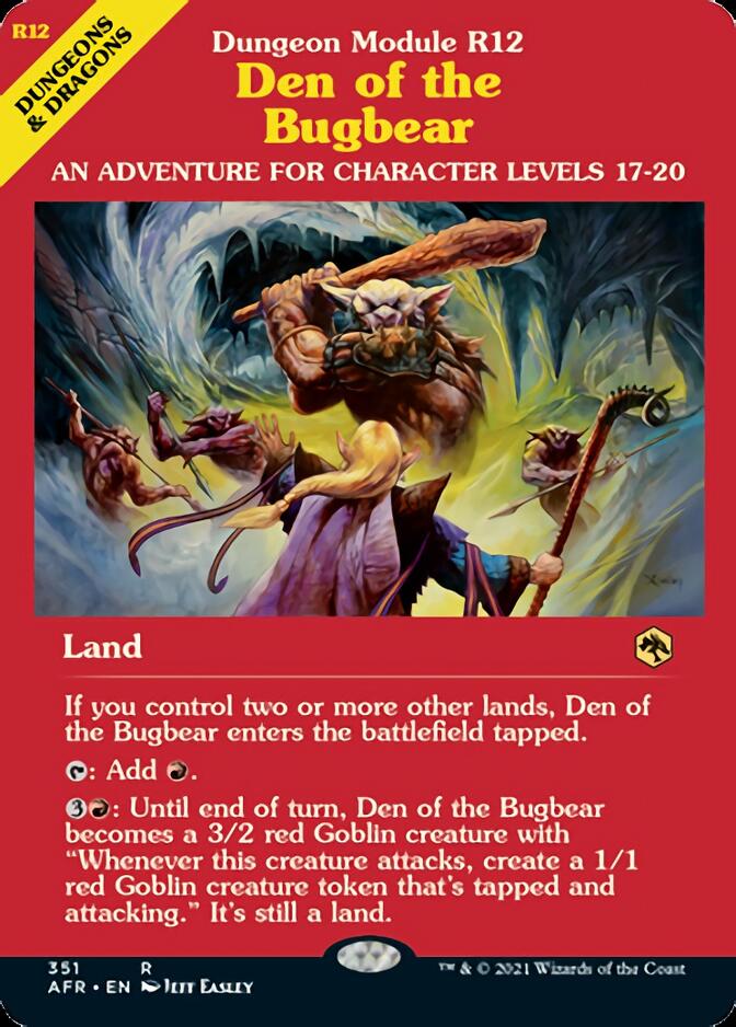 Den of the Bugbear (Dungeon Module) [Dungeons & Dragons: Adventures in the Forgotten Realms] | Game Master's Emporium (The New GME)