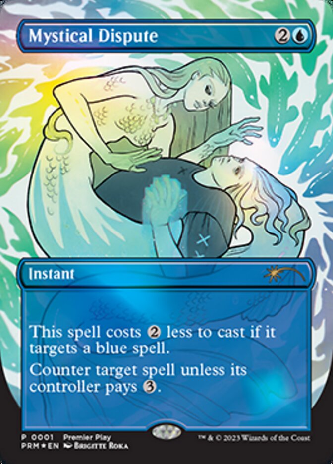 Mystical Dispute (Borderless Alternate Art) [Regional Championship Qualifiers 2023] | Game Master's Emporium (The New GME)