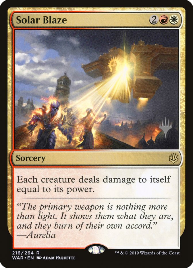 Solar Blaze (Promo Pack) [War of the Spark Promos] | Game Master's Emporium (The New GME)