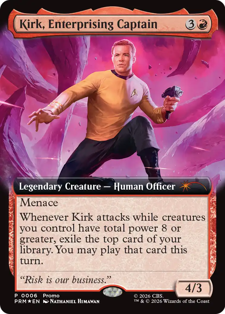 Kirk, Enterprising Captain (Extended Art) [Media Promos] | Game Master's Emporium (The New GME)