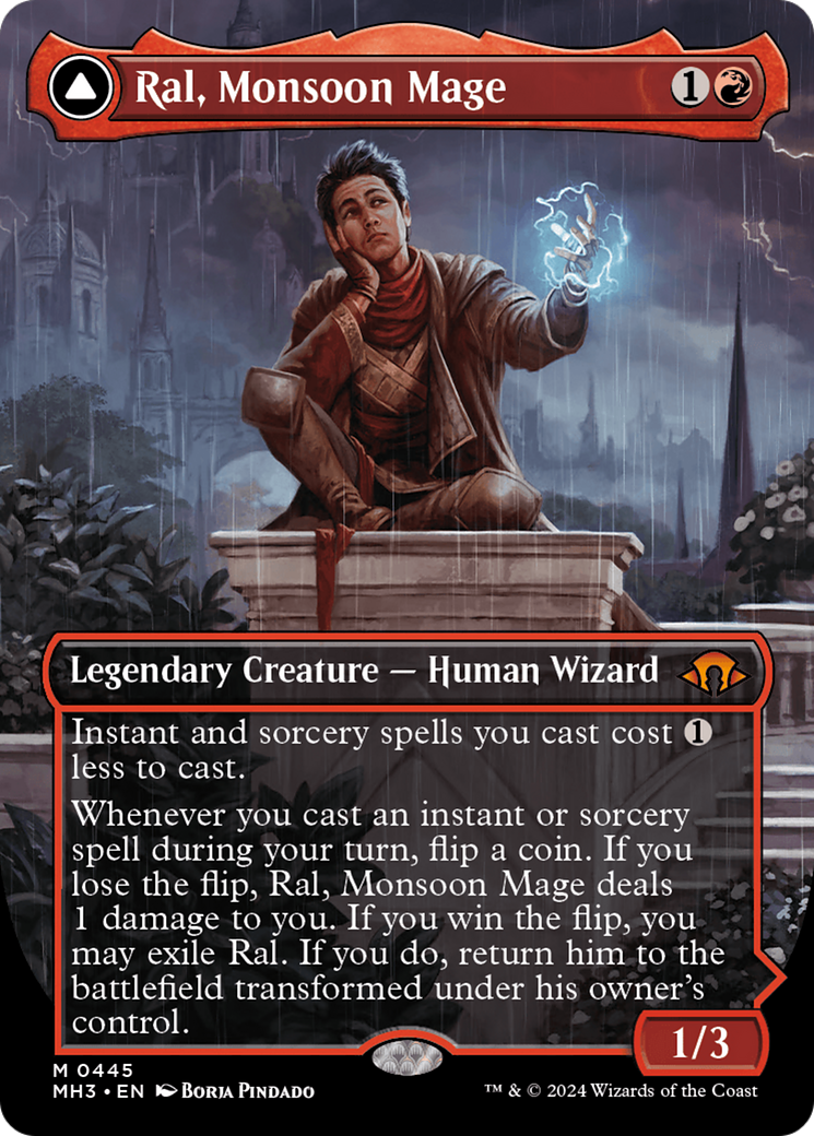 Ral, Monsoon Mage // Ral, Leyline Prodigy (Borderless) [Modern Horizons 3] | Game Master's Emporium (The New GME)