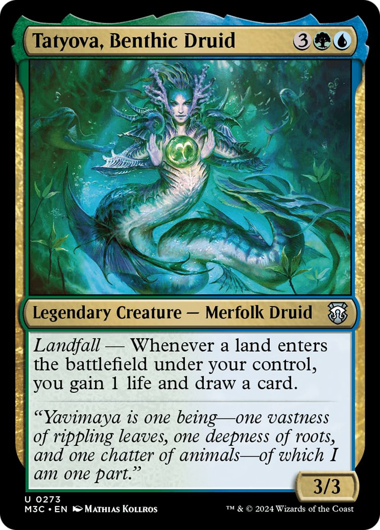 Tatyova, Benthic Druid (Ripple Foil) [Modern Horizons 3 Commander] | Game Master's Emporium (The New GME)