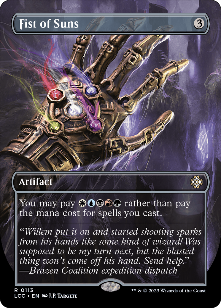 Fist of Suns (Borderless) [The Lost Caverns of Ixalan Commander] | Game Master's Emporium (The New GME)