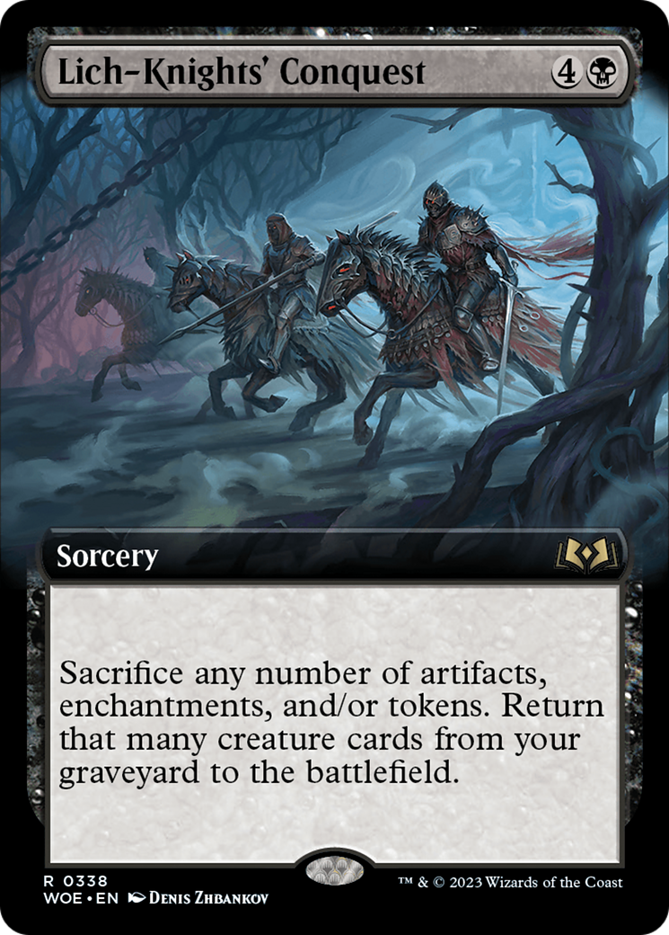 Lich-Knights' Conquest (Extended Art) [Wilds of Eldraine] | Game Master's Emporium (The New GME)