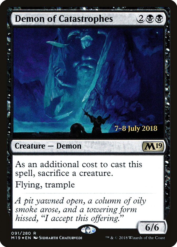 Demon of Catastrophes [Core Set 2019 Prerelease Promos] | Game Master's Emporium (The New GME)