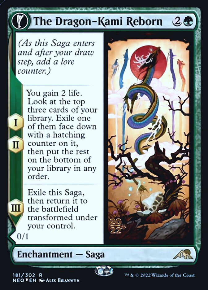 The Dragon-Kami Reborn // Dragon-Kami's Egg [Kamigawa: Neon Dynasty Prerelease Promos] | Game Master's Emporium (The New GME)