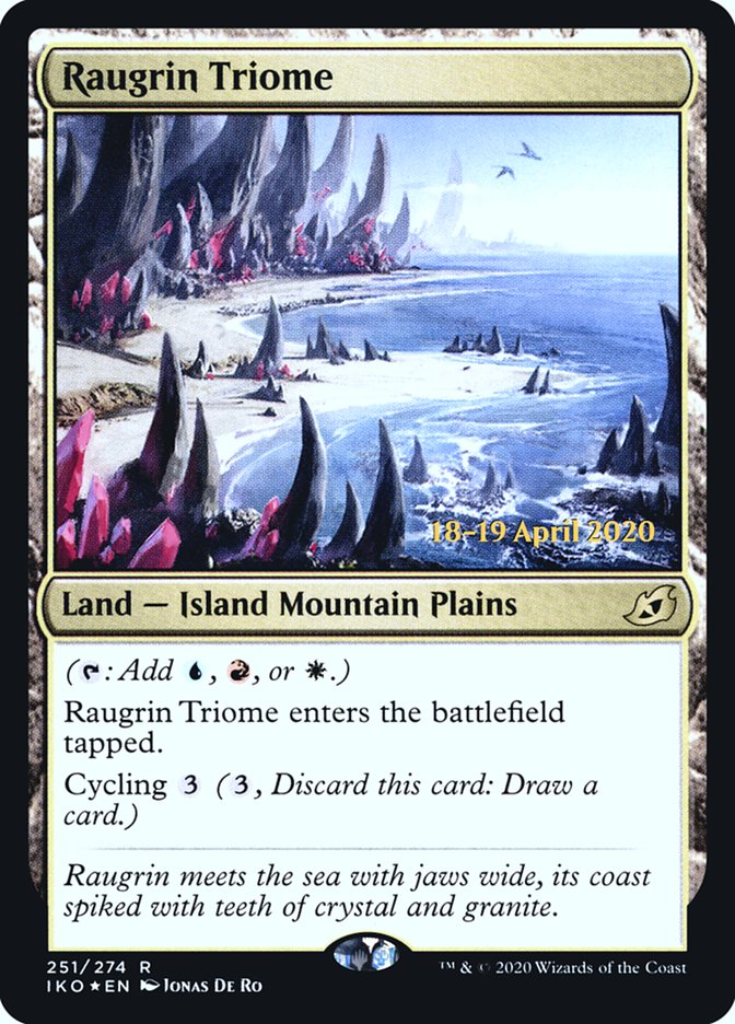 Raugrin Triome [Ikoria: Lair of Behemoths Prerelease Promos] | Game Master's Emporium (The New GME)