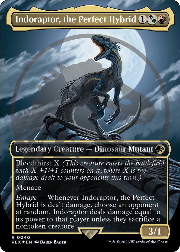 Indoraptor, the Perfect Hybrid (Emblem) (Borderless) [Jurassic World Collection Tokens] | Game Master's Emporium (The New GME)