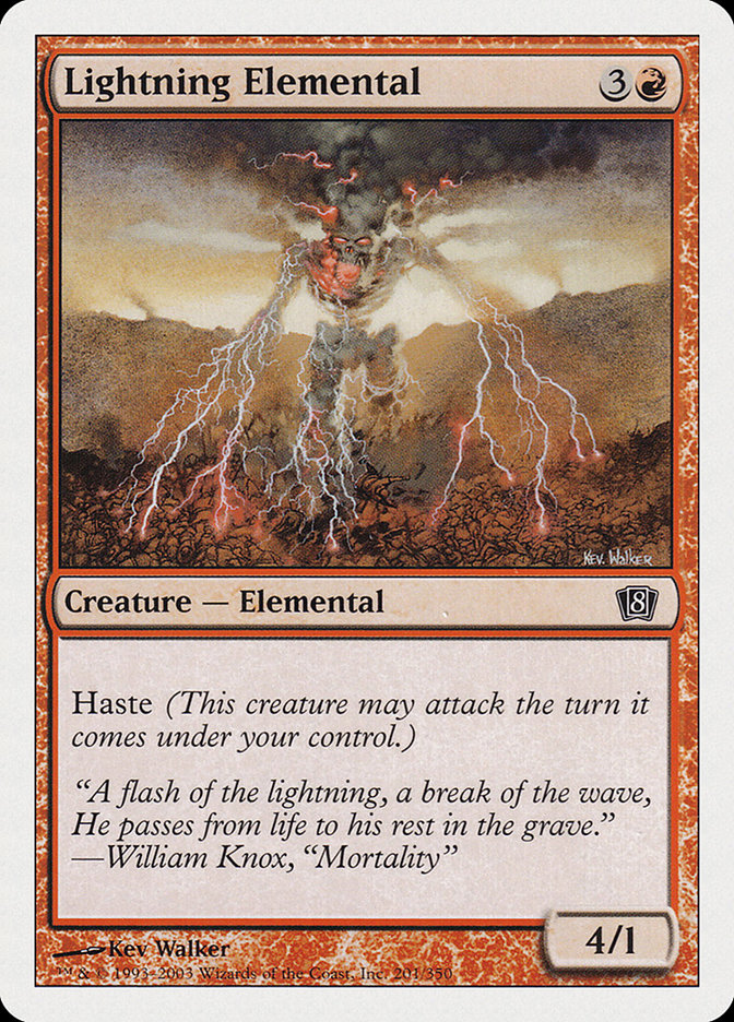 Lightning Elemental [Eighth Edition] | Game Master's Emporium (The New GME)