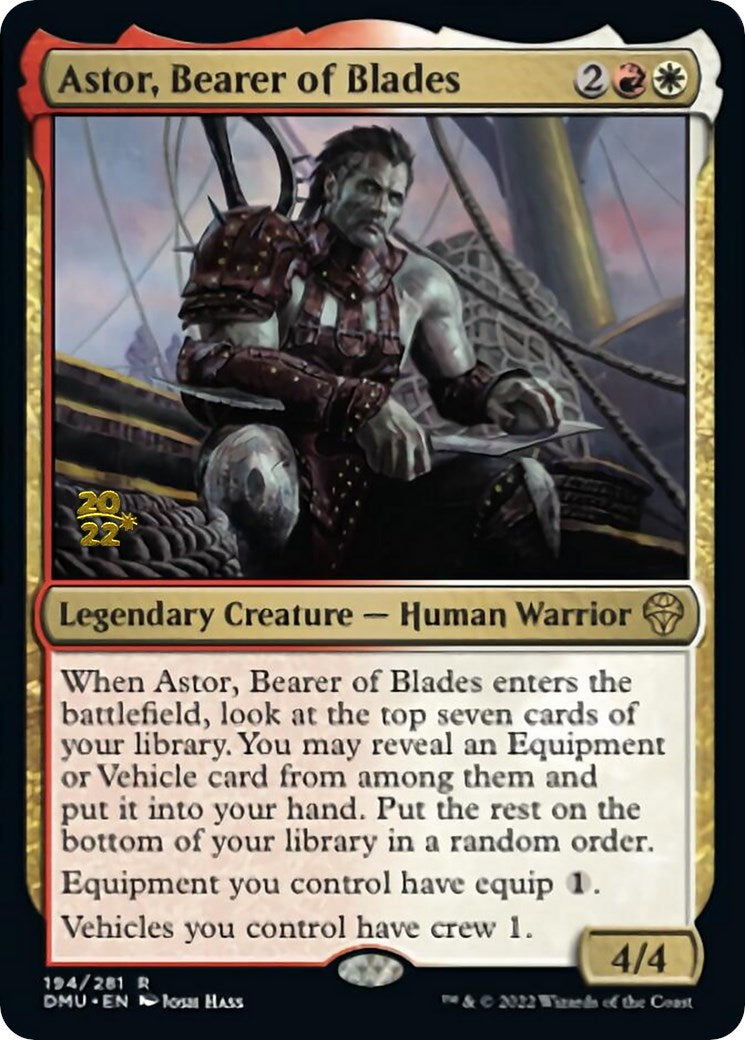 Astor, Bearer of Blades [Dominaria United Prerelease Promos] | Game Master's Emporium (The New GME)