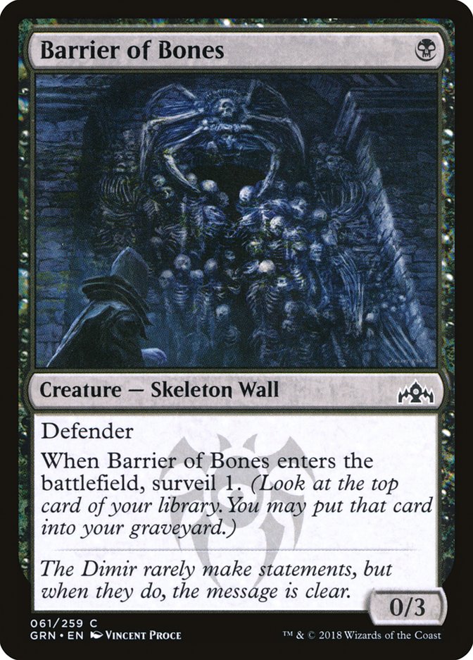 Barrier of Bones [Guilds of Ravnica] | Game Master's Emporium (The New GME)