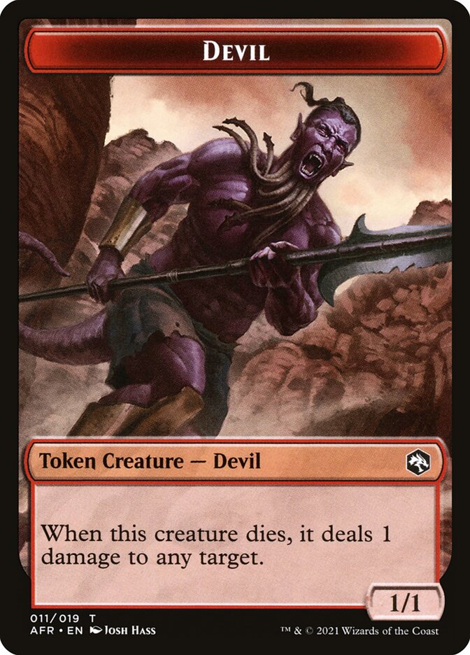 Devil // Guenhwyvar Double-Sided Token [Dungeons & Dragons: Adventures in the Forgotten Realms Tokens] | Game Master's Emporium (The New GME)