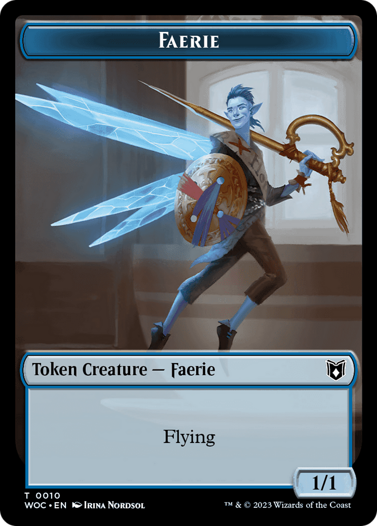 Faerie // Human Double-Sided Token [Wilds of Eldraine Commander Tokens] | Game Master's Emporium (The New GME)