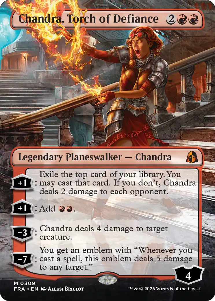 Chandra, Torch of Defiance (Borderless) [Reality Fracture] | Game Master's Emporium (The New GME)