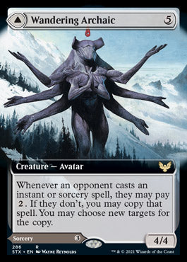 Wandering Archaic // Explore the Vastlands (Extended Art) [Strixhaven: School of Mages] | Game Master's Emporium (The New GME)