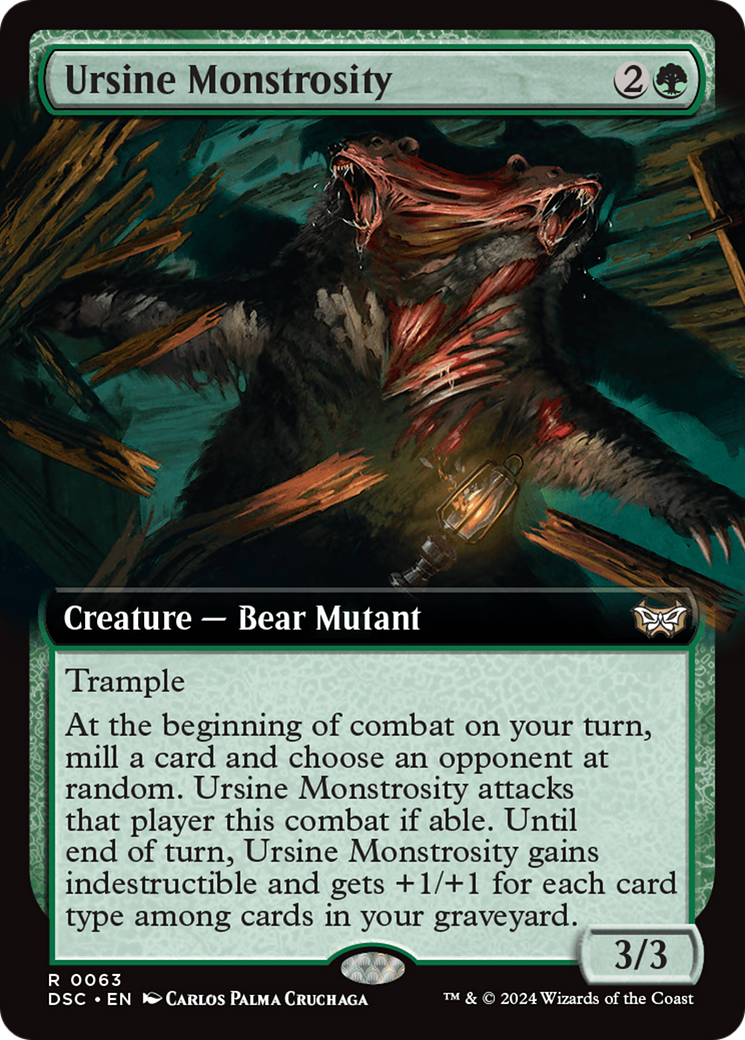 Ursine Monstrosity (Extended Art) [Duskmourn: House of Horror Commander] | Game Master's Emporium (The New GME)