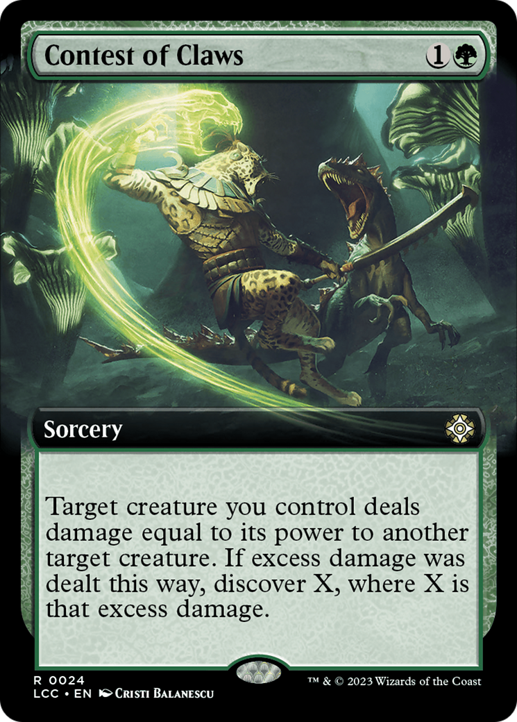 Contest of Claws (Extended Art) [The Lost Caverns of Ixalan Commander] | Game Master's Emporium (The New GME)