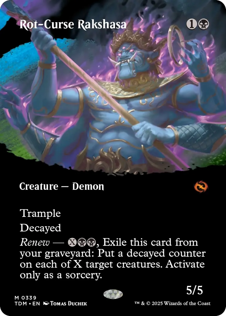 Rot-Curse Rakshasa (Borderless) [Tarkir: Dragonstorm] | Game Master's Emporium (The New GME)