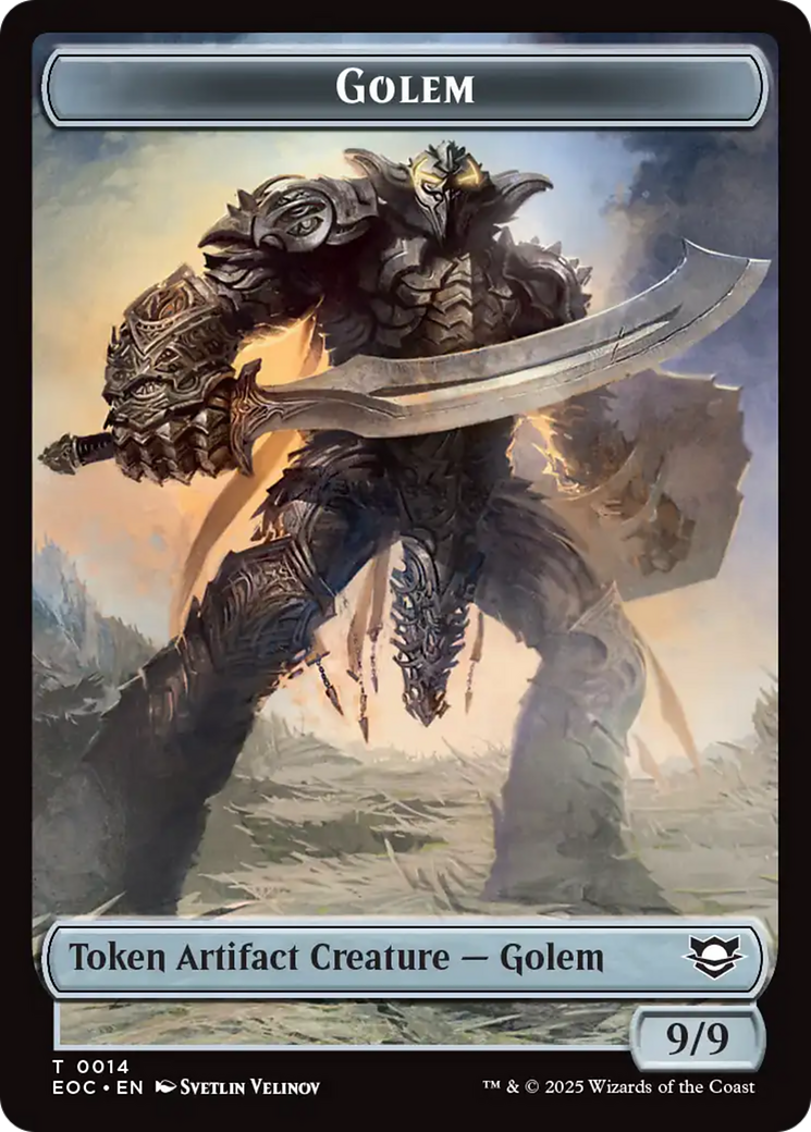Gnome // Golem (0014) Double-Sided Token [Edge of Eternities Commander Tokens] | Game Master's Emporium (The New GME)