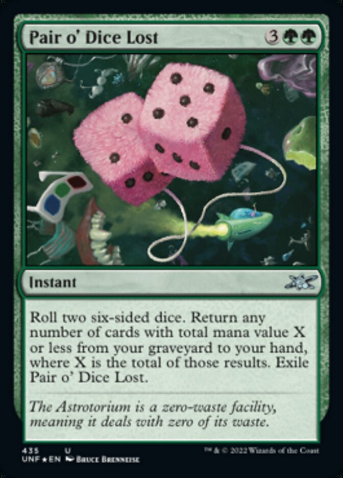 Pair o' Dice Lost (Galaxy Foil) [Unfinity] | Game Master's Emporium (The New GME)