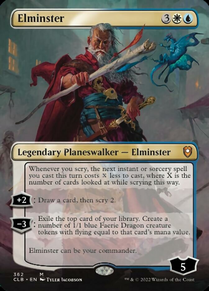 Elminster (Borderless) [Commander Legends: Battle for Baldur's Gate] | Game Master's Emporium (The New GME)