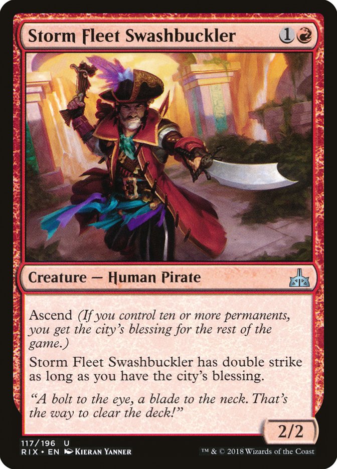 Storm Fleet Swashbuckler [Rivals of Ixalan] | Game Master's Emporium (The New GME)