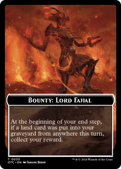 Bounty: Lord Fajjal // Bounty Rules Double-Sided Token [Outlaws of Thunder Junction Commander Tokens] | Game Master's Emporium (The New GME)