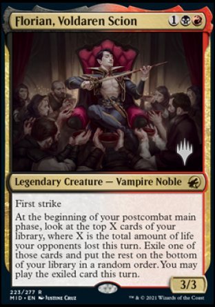 Florian, Voldaren Scion (Promo Pack) [Innistrad: Midnight Hunt Promos] | Game Master's Emporium (The New GME)